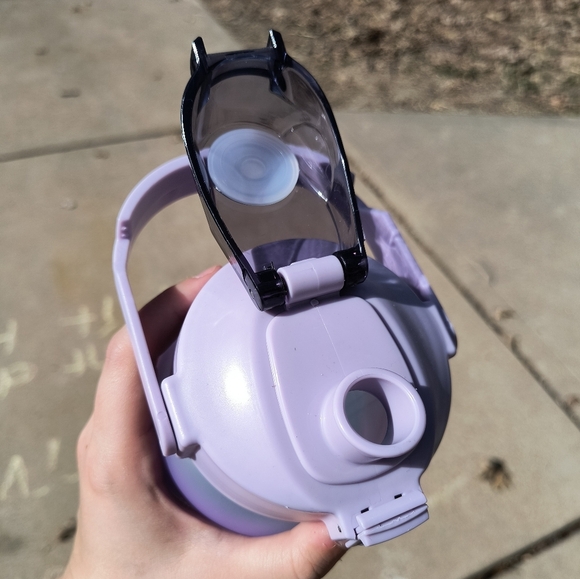 Gradient Blue and Purple Water Bottle with White Motivational Text on Side - Picture 7 of 7